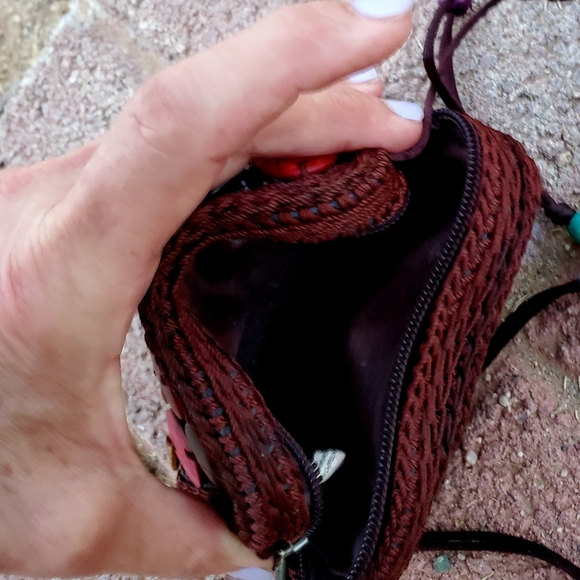 Beaded Bohemian Western Festival Cross Body Wallet Coin Tiny Purse Neckl… - Picture 6 of 6